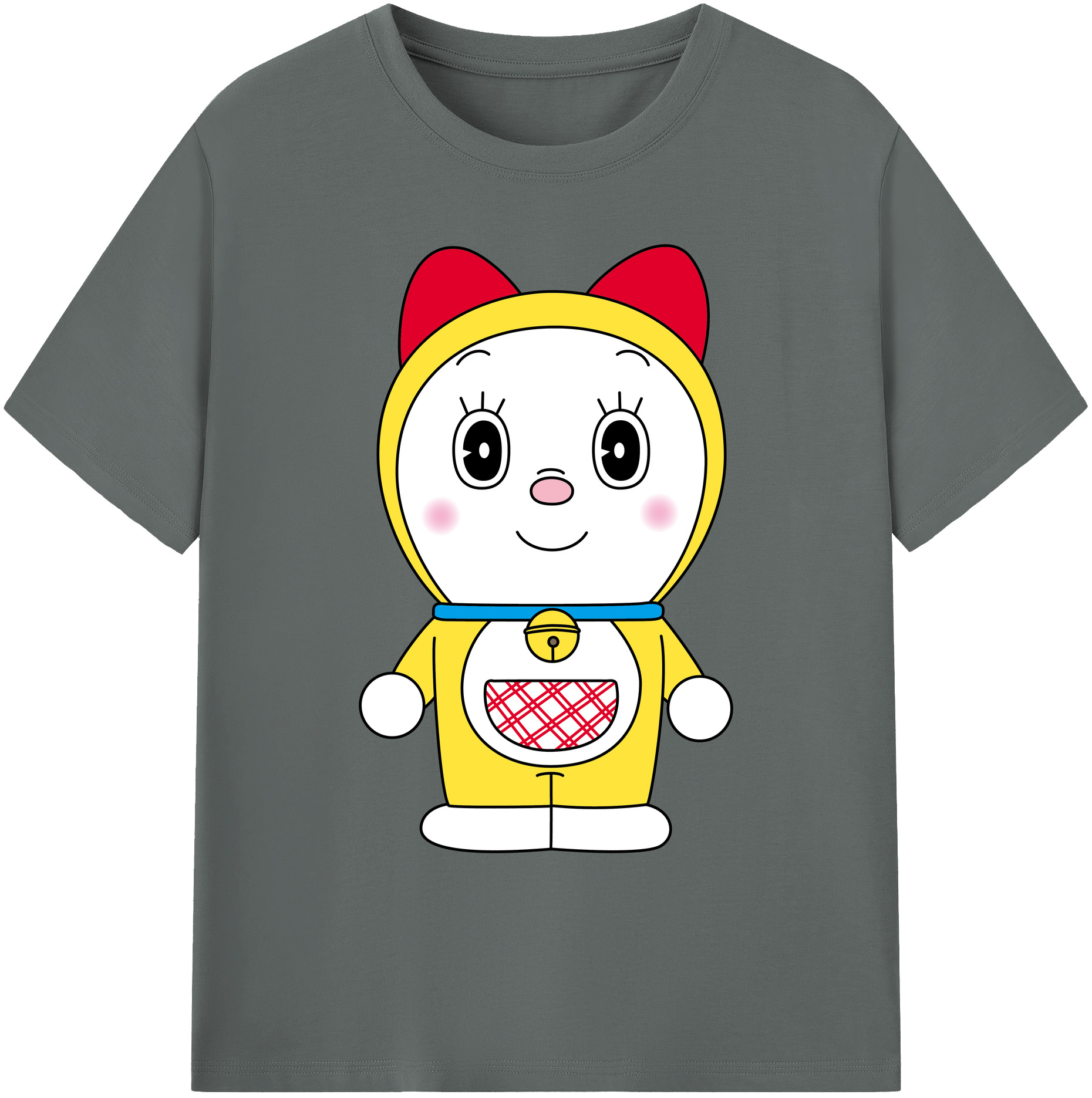 （画像用） ドラえもん ドラミ Doraemon Dorami 綿100％ メンズ半袖Tシャツ｜肌触りやわらか＆通気性